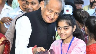 Gehlot celebrates Diwali with children who lost their parents to Covid